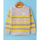 Wingsfield Full Sleeves Striped Pullover - Beige