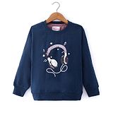 Wingsfield Full Sleeves Sequin Embellished Sweatshirt - Blue