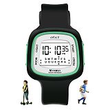 Spiky Unique Square Multi Functional Sports Digital Watch - Black