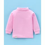 Pink Rabbit Single Jersey Knit Full Sleeves Turtle Neck Solid Colour T-Shirt - Light Pink