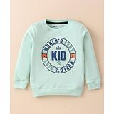 Bodycare Interlock Knit Full Sleeves T-Shirt with Text Print -Light Blue