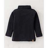 Bodycare Cotton Knit Full Sleeves Turtle Neck Solid Colour T-Shirt - Black