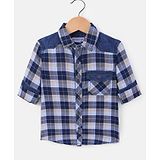 Under Fourteen Only Full Sleeves Checked Shirt - Yellow