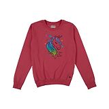 GINI & JONY Full Sleeves Unicorn  Printed Sweatshirt - Red