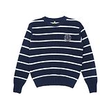 GINI & JONY Full Sleeves Stripes Printed Sweater - Navy