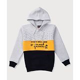 GINI & JONY Full Sleeves Color Block Hoodie - Grey