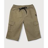 GINI & JONY Knee Length Solid Bermuda - Khaki