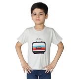 CRAZY PENGUIN Elite Half Sleeves Television Printed Tee - White