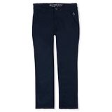 GINI & JONY Cotton Spandex Woven Full Length Solid Color Trouser - Dark Blue