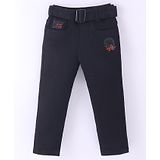 Noddy Typography Embroidered Pant - Black