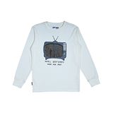 GINI & JONY Full Sleeves Television & Text Printed Tee - White