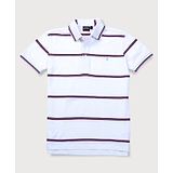 GINI & JONY GINI AND JONY Half Sleeves Stripes Printed Polo Tee - White