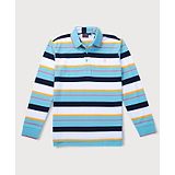 GINI & JONY GINI AND JONY Full Sleeves Striped Polo Tee - Blue