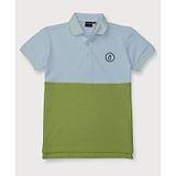 GINI & JONY GINI AND JONY Half Sleeves Color Block Polo Tee - White