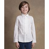 One Friday 100% Cotton Full Sleeves Solid Shirt - Off White