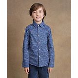 One Friday Full Sleeves Cars Printed Shirt - Navy Blue