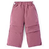 Little Kangaroos Woven Full Length Trouser Pant With Solid Colour - Rose