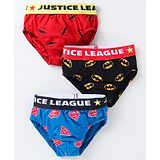 Bodycare Cotton Knit Briefs Text Superman & Batman Print Pack of 3 - Red Blue & Black