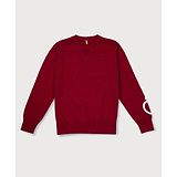 GINI & JONY Full Sleeves Brand Logo Printed Sweater - Maroon