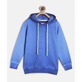 Tales & Stories Solid Full Sleeves Solid Sweatshirt - Blue