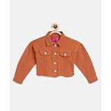 Tales & Stories Full Sleeves Solid Jacket - Orange