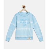 Tales & Stories Full Sleeves Tie Dye Sweatshirt - Light Blue