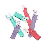 Little Surprise Box Pack Of 3 Bunny Ear Calf Length Elastic Cotton Socks - Purple Pink & Mint Green