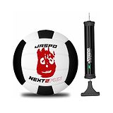 jaspo Soft Touch Recreational pu Leather Volleyball with Hand Air Pump Machine Stitched Volleyball Waterproof IndoorOutdoor Size 5 Next to Fun - Black White