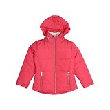 OKANE Woven Full Sleeves Padded  Hooded  Quilted Jacket with Pockets - Dark Pink