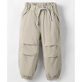 Little Kangaroos 100% Cotton Knit Full Length Solid Color Joggers - Grey