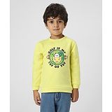 Nauti Nati Full Sleeves Golf Is My Cup Of Tee Text Printed Sweatshirt - Yellow