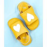 The Madras Trunk Heart Designed Sandals - Yellow