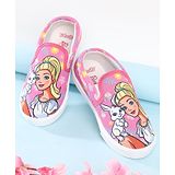 Kidsville Mattel Featuring  Barbie Printed Slip On  Shoes - Pink