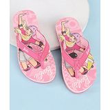 Kidsville Mattel Featuring  Barbie Printed Flip Flops-Pink