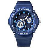 Spiky Round Premium Analog Digital Kid Watch - Blue