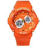 Spiky Stylish Premium Analog Digital Watch - Orange