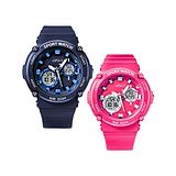 Spiky Premium Analog Digital Watch for Kids - Blue & Pink