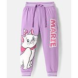 Babyhug Disney Terry Knit Ankle Length Lounge Pants With Marie Graphic - Lavender