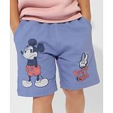 The Souled Store Disney Mickey & Friends Featuring Mickey Mouse Printed Shorts - Royal Blue