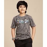 Kidsville Scooby Doo Featuring Half Sleeves Character  Printed Tee -Grey