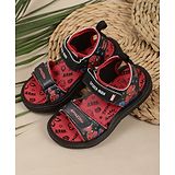 Kidsville Marvel Featuring  Spiderman Printed Sandals - Black & Red