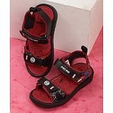 Kidsville Marvel Featuring  Spiderman Printed Sandals - Black