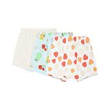 MINI KLUB Pack Of 3 Cotton Blend Strawberry Printed & Striped Shorts - Multi Colour