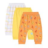 MINI KLUB Pack Of 3 Solid & Vehicles Printed Pants - Multi Colour