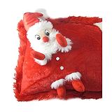 Tickles Chrishmas Santa Claus Stuffed Soft Plush Toy for Kids Boys & Girls (Color: White & Red Length - 35 cm)