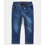 Mothercare Mild Washed & Distressed Jeans - Navy Blue