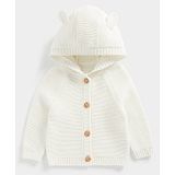 Mothercare Full Sleeves Solid Hooded Sweater - Beige