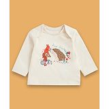 Mothercare Cotton Full Sleeves Animal Printed Tee - Pink