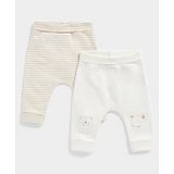 Mothercare Pack Of 2 Bear Patch Detailed & Printed   Joggers - Multi Colour