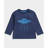 Mothercare Full Sleeves Ufo Printed Tee - Blue